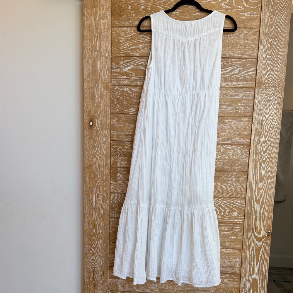 beachlunchlounge White Button-Down Maxi Dress - image 6